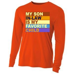 My Son In Law Is My Favorite Child Funny Family Matching Cooling Performance Long Sleeve Crew