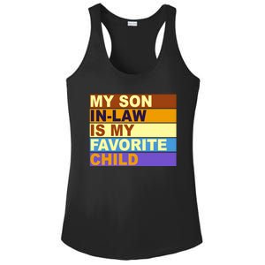 My Son In Law Is My Favorite Child Funny Family Matching Ladies PosiCharge Competitor Racerback Tank