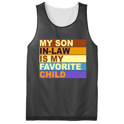My Son In Law Is My Favorite Child Funny Family Matching Mesh Reversible Basketball Jersey Tank