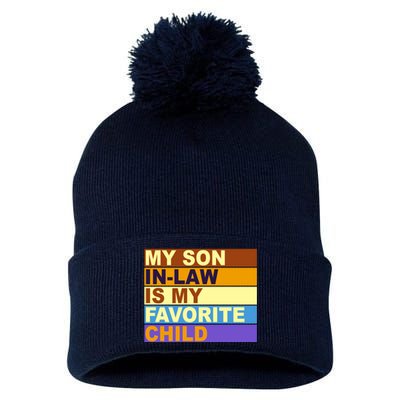 My Son In Law Is My Favorite Child Funny Family Matching Pom Pom 12in Knit Beanie