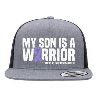 My Son Is A Warrior Testicular Cancer Awareness Flat Bill Trucker Hat