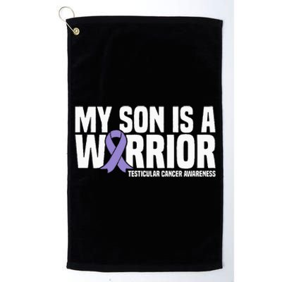 My Son Is A Warrior Testicular Cancer Awareness Platinum Collection Golf Towel