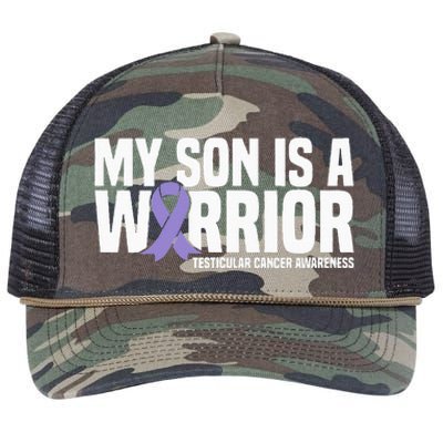 My Son Is A Warrior Testicular Cancer Awareness Retro Rope Trucker Hat Cap