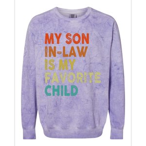 My Soninlaw Is My Favorite Child Boy Girl Funny Colorblast Crewneck Sweatshirt