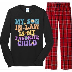 My Son In Law Is My Favorite Child Funny Family Humor Groovy Long Sleeve Pajama Set