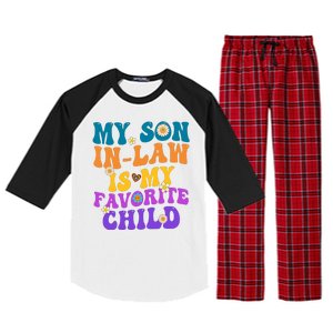 My Son In Law Is My Favorite Child Funny Family Humor Groovy Raglan Sleeve Pajama Set