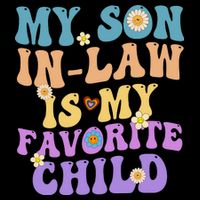 My Son In Law Is My Favorite Child Funny Family Humor Groovy 16 in Basic Backpack