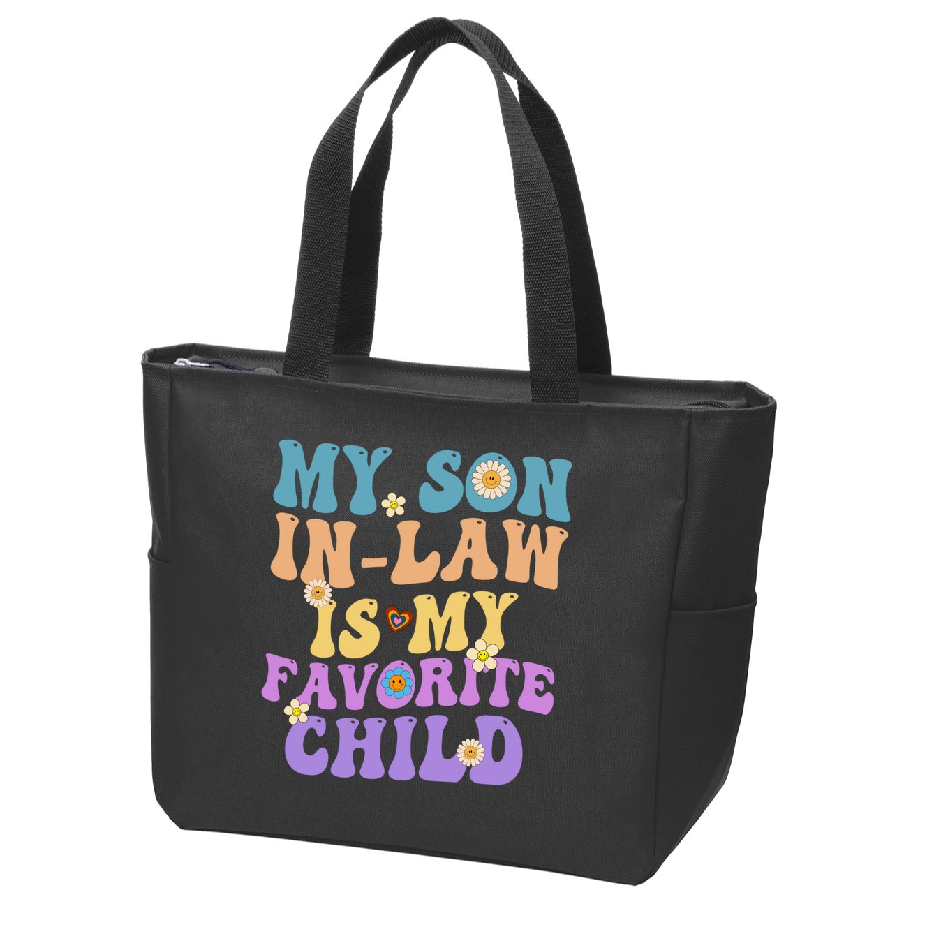 My Son In Law Is My Favorite Child Funny Family Humor Groovy Zip Tote Bag