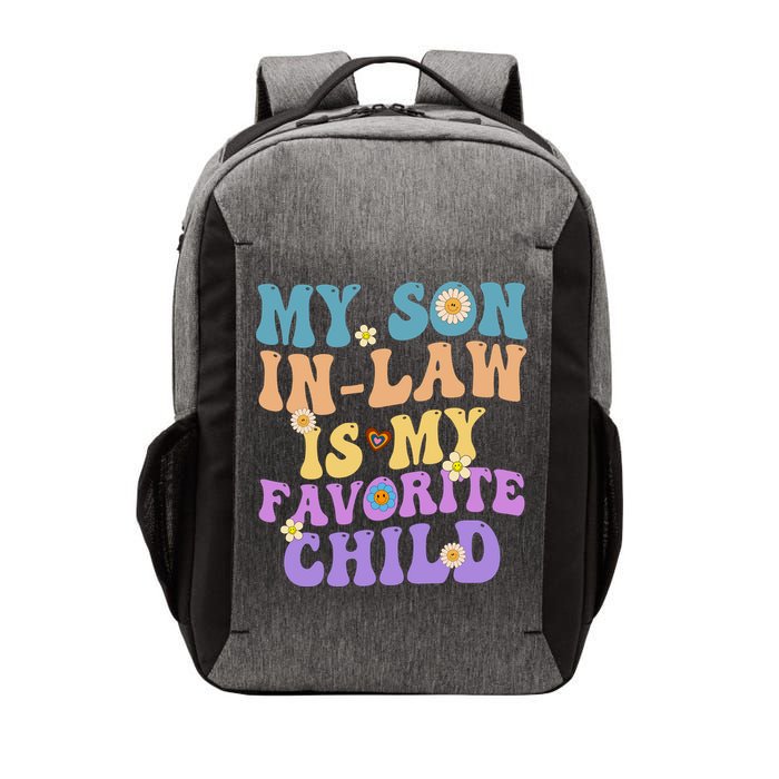 My Son In Law Is My Favorite Child Funny Family Humor Groovy Vector Backpack