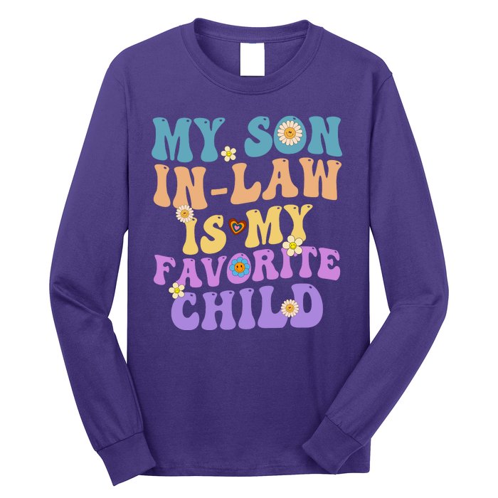 My Son In Law Is My Favorite Child Funny Family Humor Groovy Long Sleeve Shirt