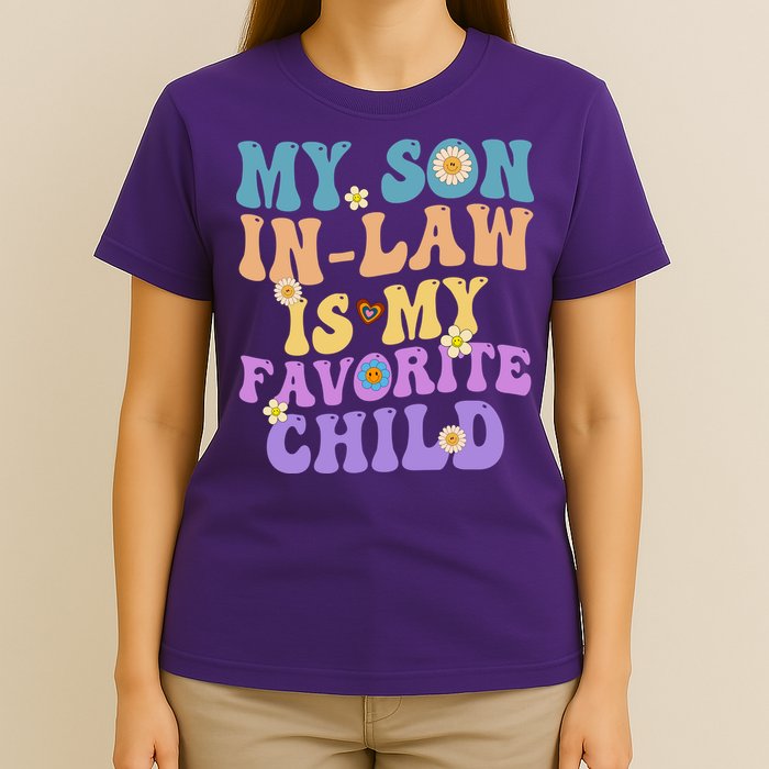 My Son In Law Is My Favorite Child Funny Family Humor Groovy T-Shirt