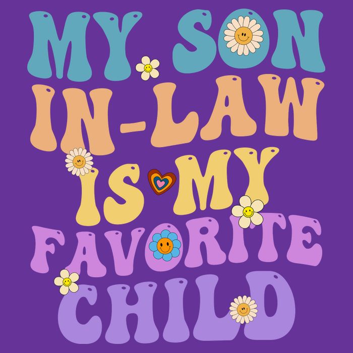 My Son In Law Is My Favorite Child Funny Family Humor Groovy Short Acrylic Beanie