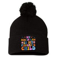 My Son In Law Is My Favorite Child Funny Cute Mom Pom Pom 12in Knit Beanie