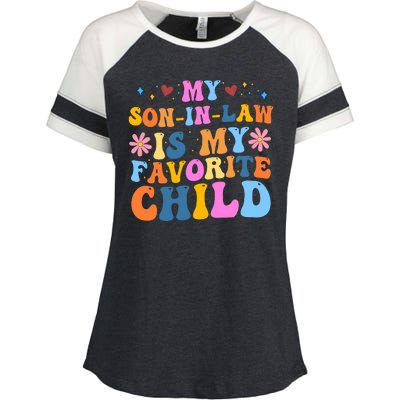 My Son In Law Is My Favorite Child Funny Cute Mom Enza Ladies Jersey Colorblock Tee