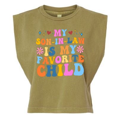 My Son In Law Is My Favorite Child Funny Cute Mom Garment-Dyed Women's Muscle Tee