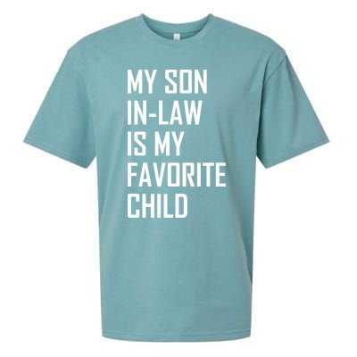 My Son In Law Is My Favorite Funny Family Gift Sueded Cloud Jersey T-Shirt