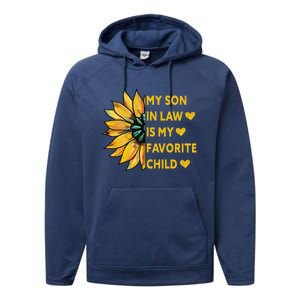 My Son In Law Is My Favorite Child Family Sunflower Design Love Performance Fleece Hoodie