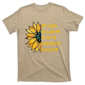 My Son In Law Is My Favorite Child Family Sunflower Design Love T-Shirt