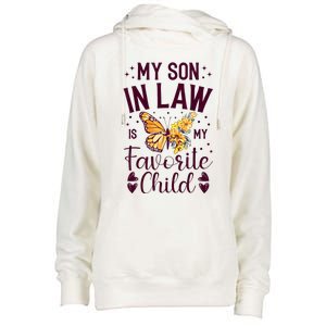 My Son In Law Is My Favorite Child Funny Family Merch Womens Funnel Neck Pullover Hood