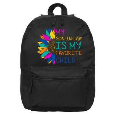 My Son In Law Is My Favorite Child Sunflower Cute Gift 16 in Basic Backpack