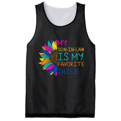 My Son In Law Is My Favorite Child Sunflower Cute Gift Mesh Reversible Basketball Jersey Tank