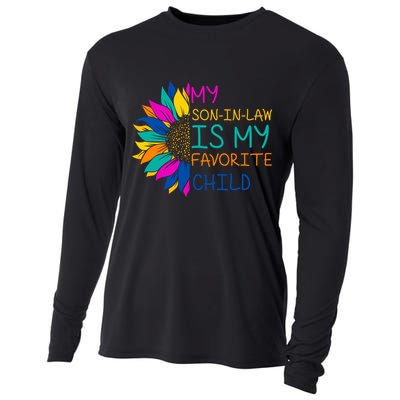 My Son In Law Is My Favorite Child Sunflower Cute Gift Cooling Performance Long Sleeve Crew