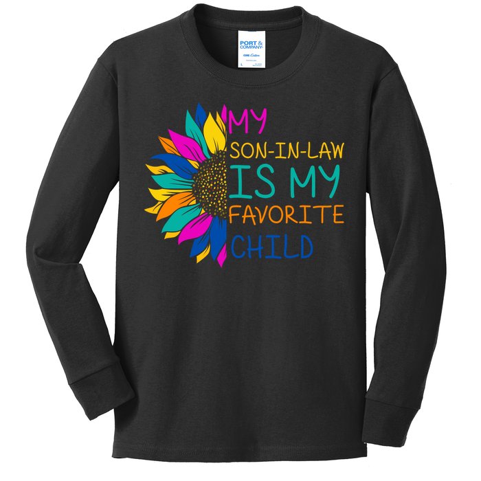 My Son In Law Is My Favorite Child Sunflower Cute Gift Kids Long Sleeve Shirt