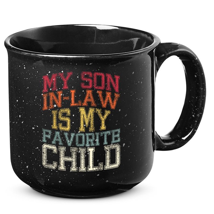 My Son In Law Is My Favorite Child Funny Family Humor Retro 15oz Campfire Ceramic Mug