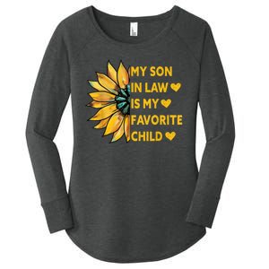 My Son In Law Is My Favorite Child Family Sunflower Design Women's Perfect Tri Tunic Long Sleeve Shirt