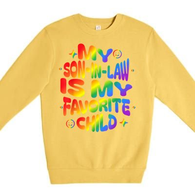 My Soninlaw Is My Favorite Child Family Humor Dad Mom Lgbt Premium Crewneck Sweatshirt