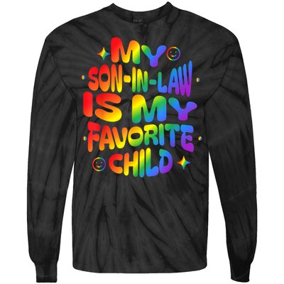 My Soninlaw Is My Favorite Child Family Humor Dad Mom Lgbt Tie-Dye Long Sleeve Shirt