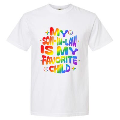 My Soninlaw Is My Favorite Child Family Humor Dad Mom Lgbt Garment-Dyed Heavyweight T-Shirt