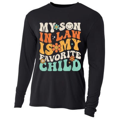 My Son In Law Is My Favorite Child Funny Family Humor Retro Gift Cooling Performance Long Sleeve Crew