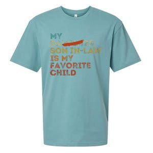 My Son In Law Is My Favorite Child Funny Replaced Daughter Gift Sueded Cloud Jersey T-Shirt