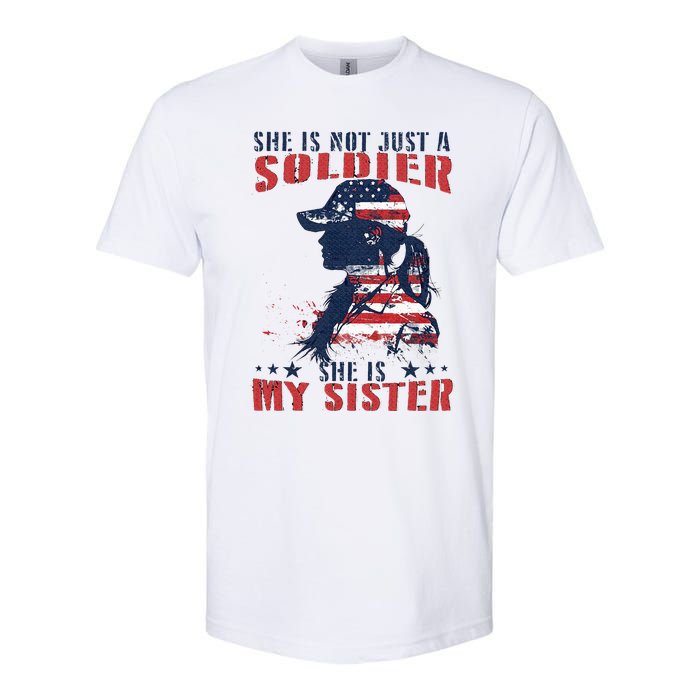 My Sister Is A Soldier Military 4th Of July Softstyle® CVC T-Shirt