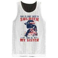 My Sister Is A Soldier Military 4th Of July Mesh Reversible Basketball Jersey Tank