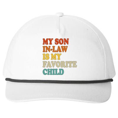 My Son In Law Is My Favorite Funny Family Snapback Five-Panel Rope Hat