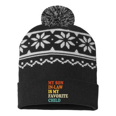 My Son In Law Is My Favorite Funny Family USA-Made Snowflake Beanie