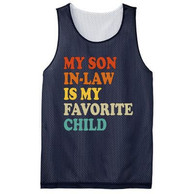 My Son In Law Is My Favorite Funny Family Mesh Reversible Basketball Jersey Tank