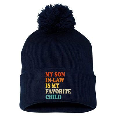 My Son In Law Is My Favorite Funny Family Pom Pom 12in Knit Beanie