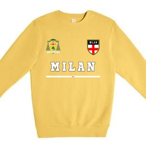 Milan Sportsoccer Jersey Flag Football Italy Premium Crewneck Sweatshirt