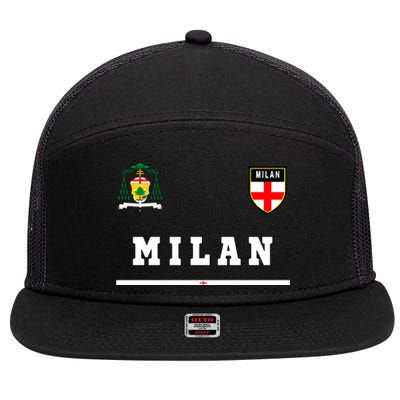 Milan Sportsoccer Jersey Flag Football Italy 7 Panel Mesh Trucker Snapback Hat