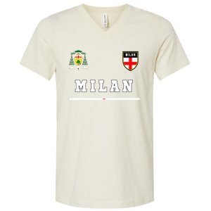 Milan Sportsoccer Jersey Flag Football Italy V-Neck T-Shirt