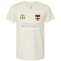 Milan Sportsoccer Jersey Flag Football Italy V-Neck T-Shirt