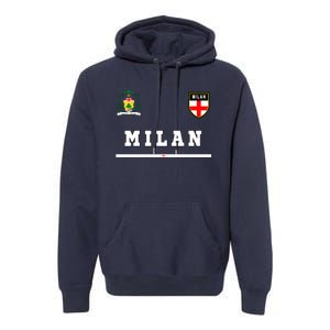 Milan Sportsoccer Jersey Flag Football Italy Premium Hoodie