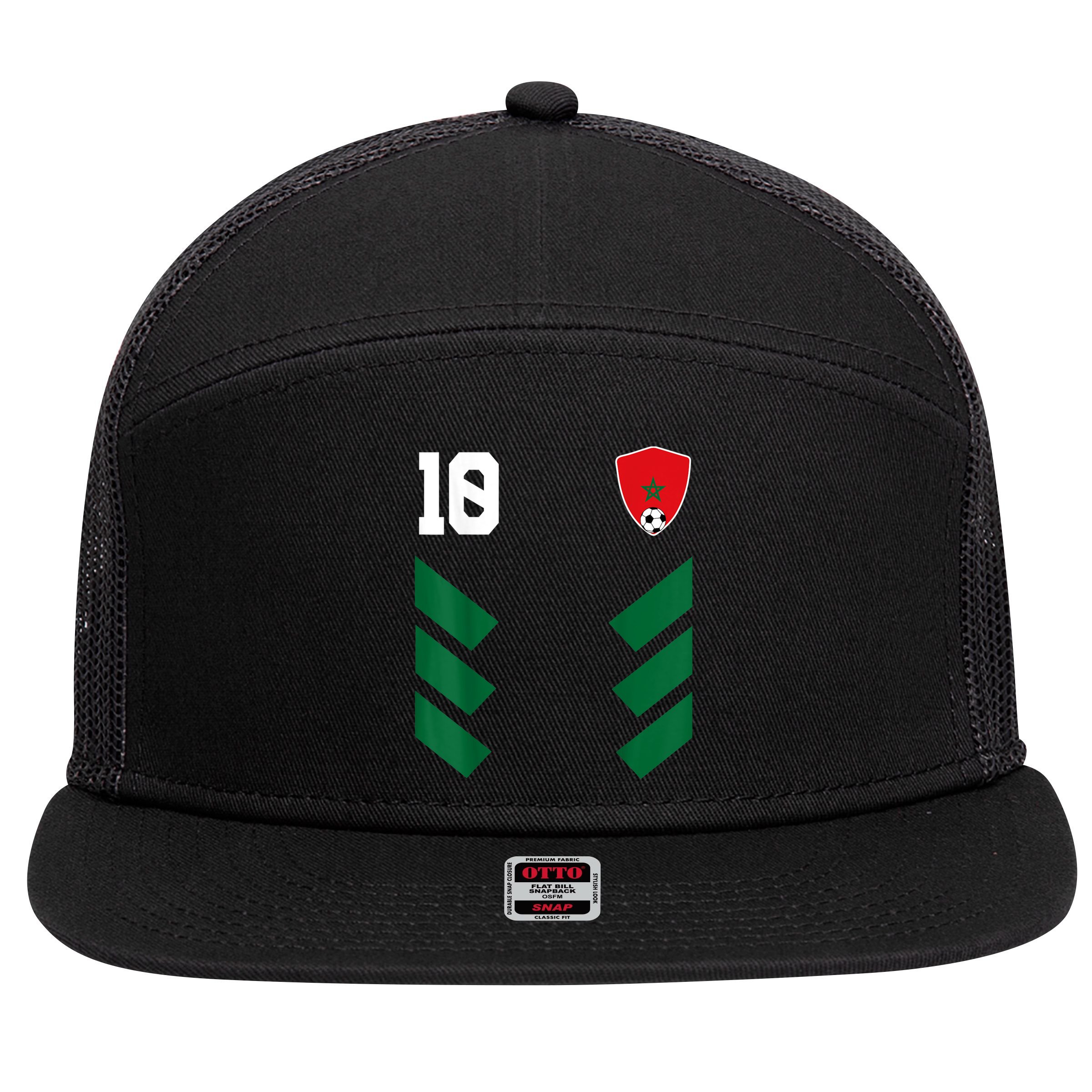 Morocco Soccer Jersey Moroccan Football Shirt Flag 7 Panel Mesh Trucker Snapback Hat