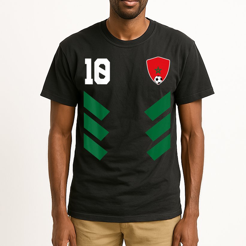Morocco Soccer Jersey Moroccan Football Shirt Flag Tall T-Shirt