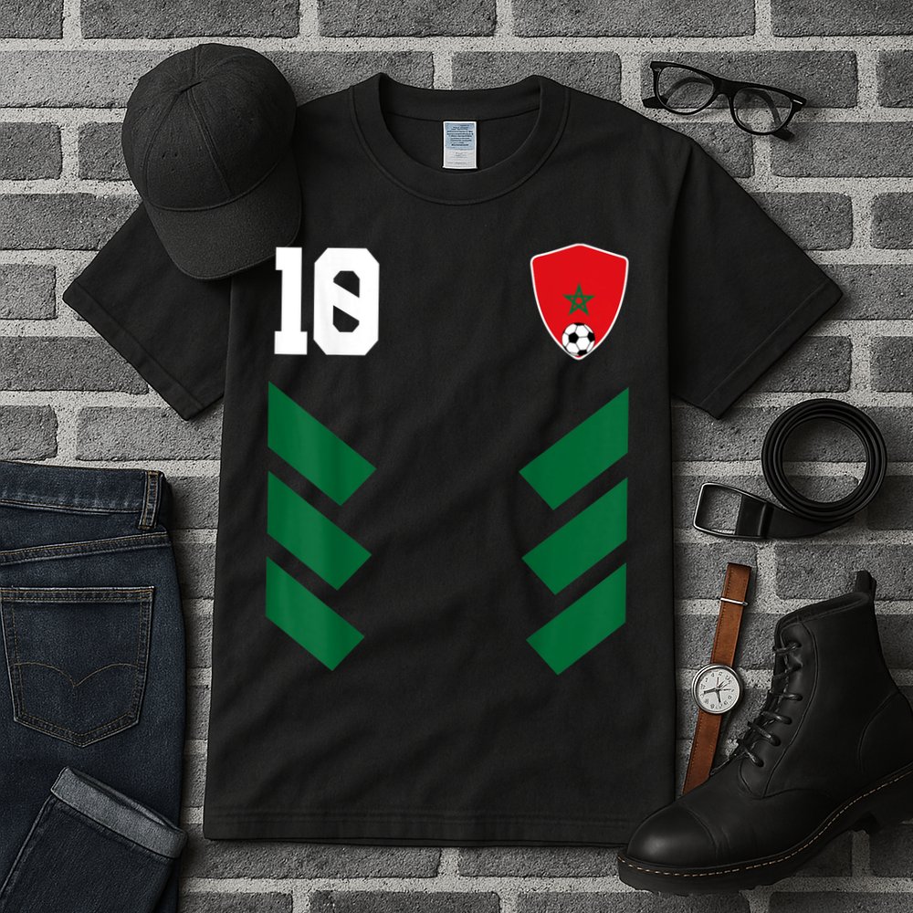 Morocco Soccer Jersey Moroccan Football Shirt Flag Tall T-Shirt