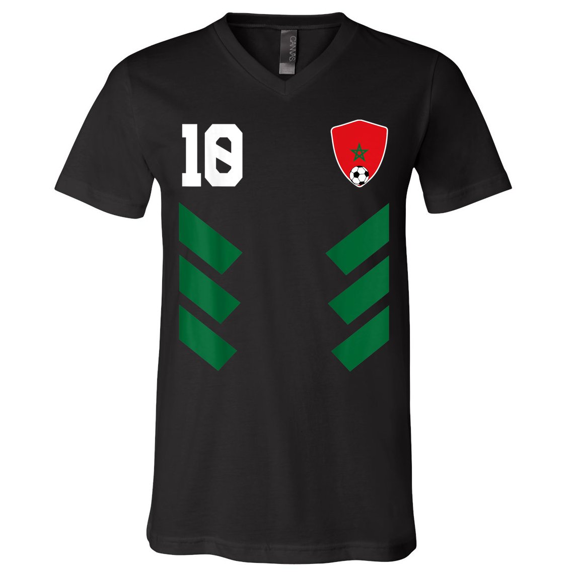 Morocco Soccer Jersey Moroccan Football Shirt Flag V-Neck T-Shirt