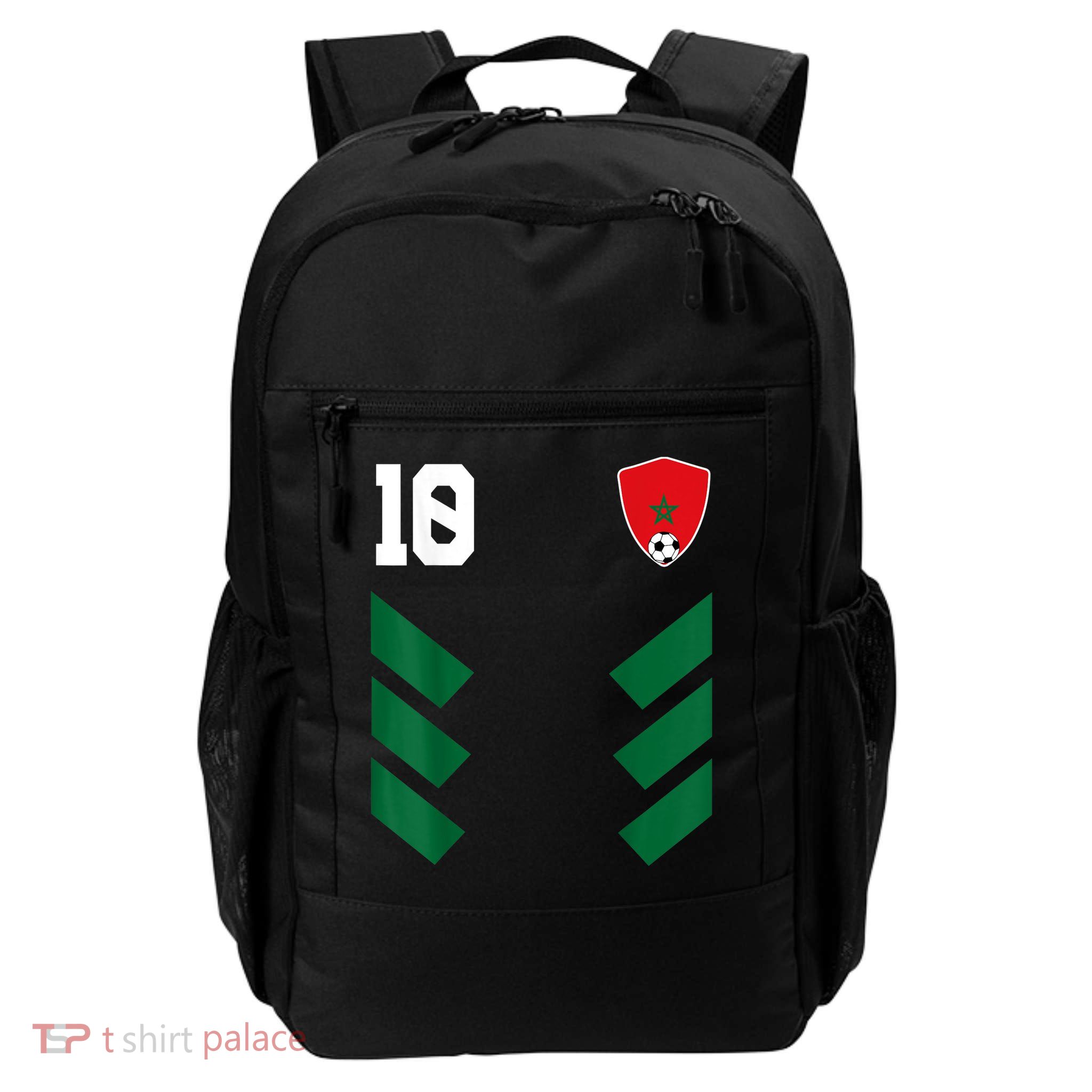 Morocco Soccer Jersey Moroccan Football Shirt Flag Backpack